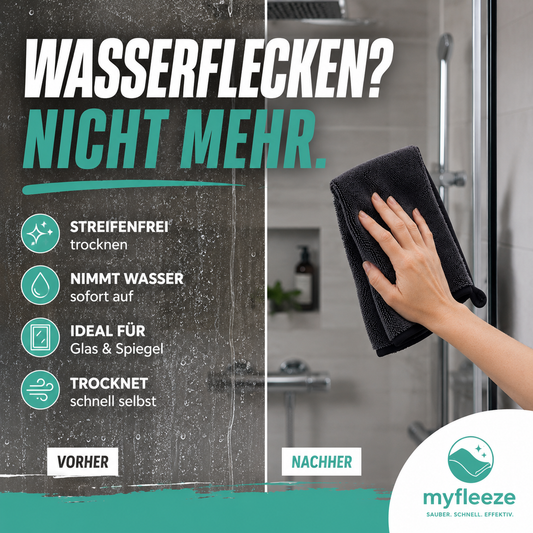 Myfleeze Trockentuch ☁️  Streifenfreier Glanz in nur einem Wisch