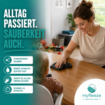 Myfleeze Trockentuch ☁️  Streifenfreier Glanz in nur einem Wisch