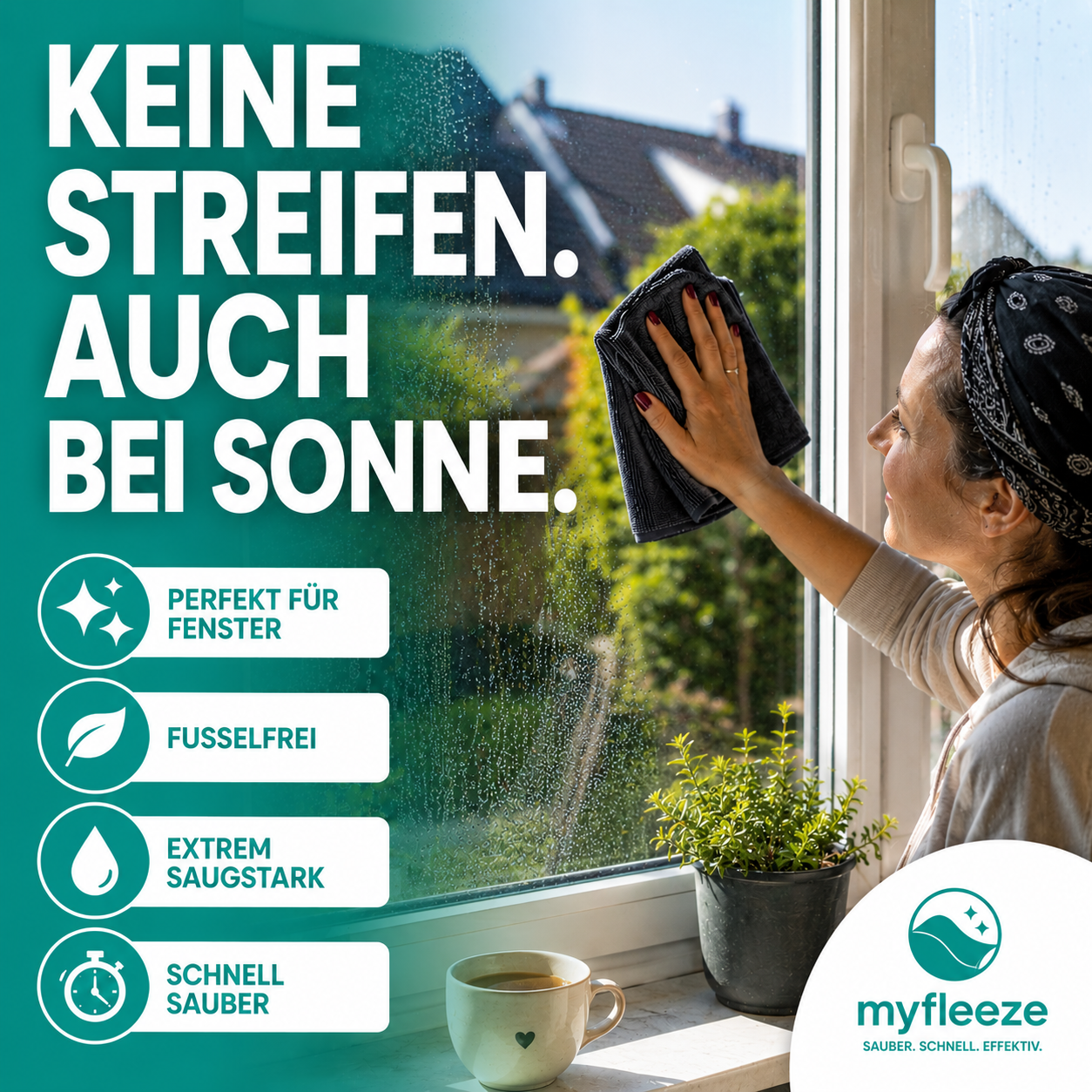 Myfleeze Trockentuch ☁️  Streifenfreier Glanz in nur einem Wisch