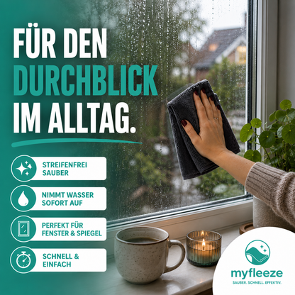 Myfleeze Trockentuch ☁️  Streifenfreier Glanz in nur einem Wisch